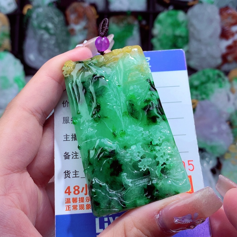 【闪购商品】翡翠项链未镶嵌三****部挂件