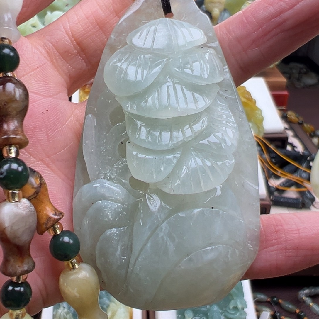 岫玉未镶嵌挂件挂件