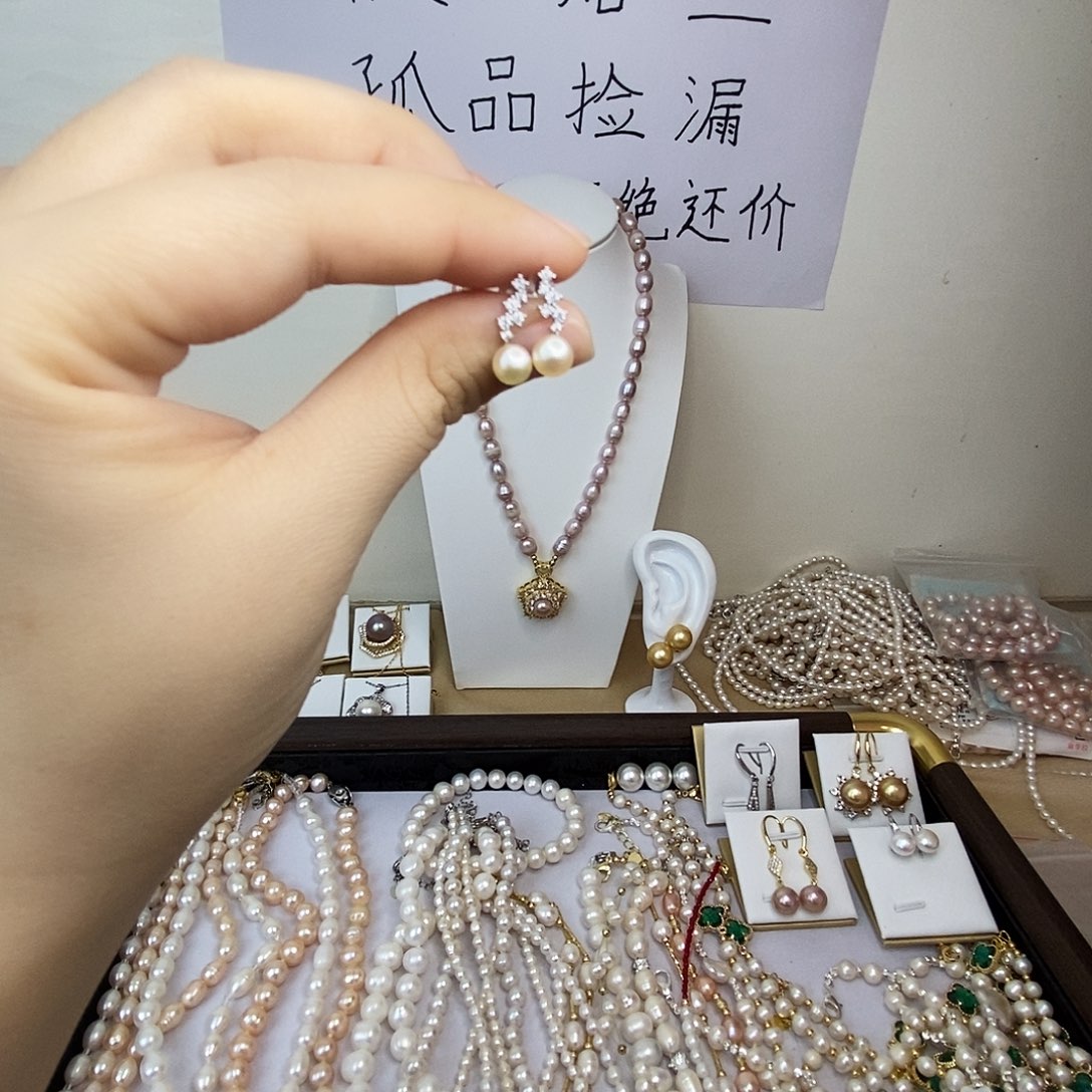 合金耳饰淡水珍珠