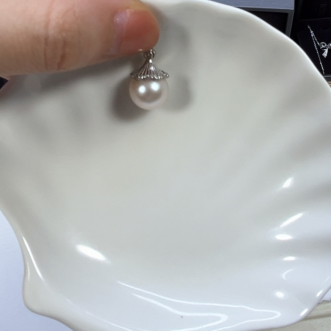 淡水珍珠银S925镶嵌颈饰