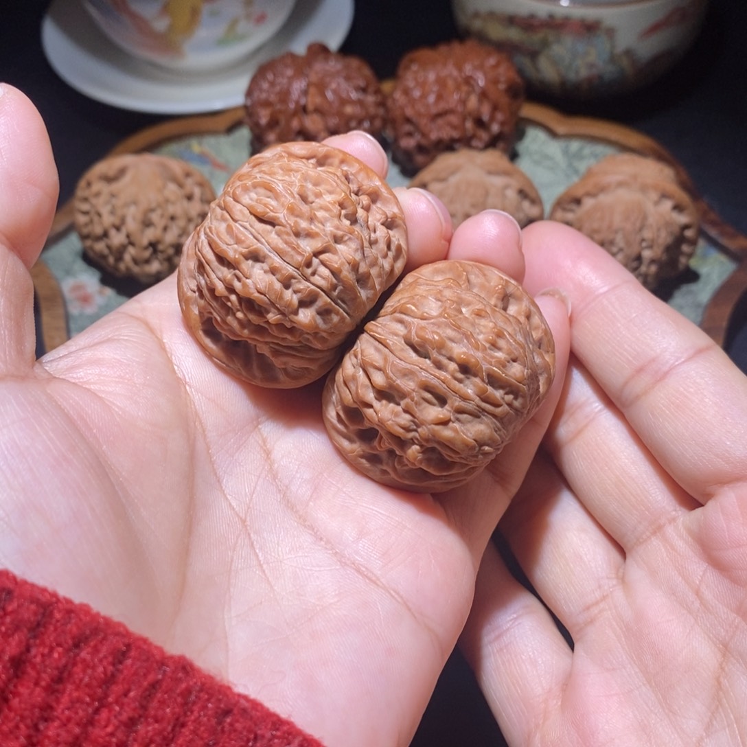 文玩核桃把件41磨盘