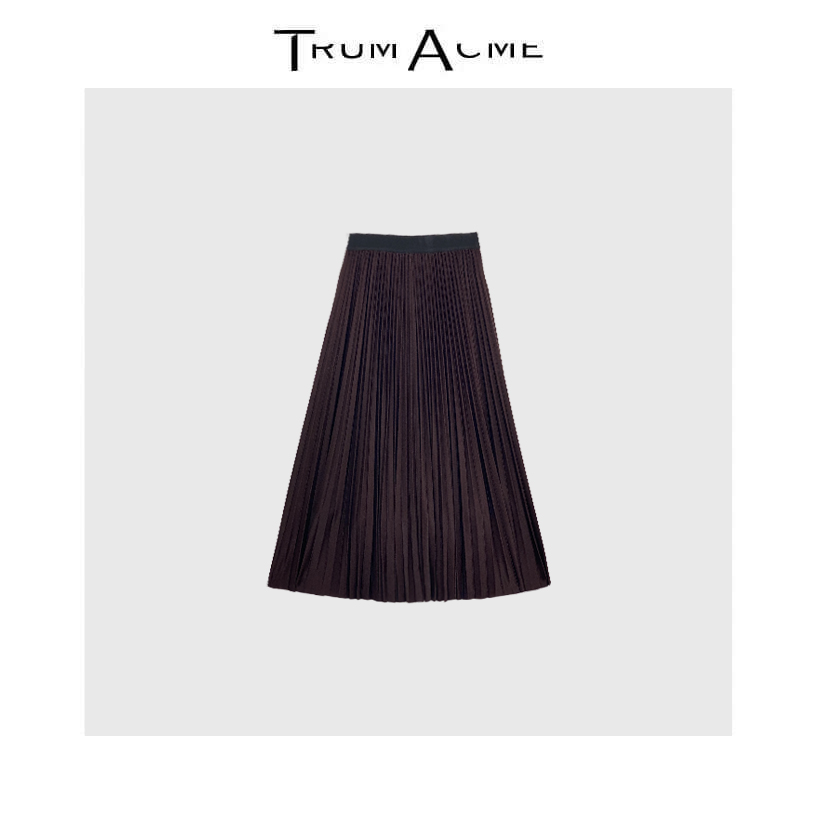 TrumAcme~【温莎往事】绒面百褶半身裙时尚百搭