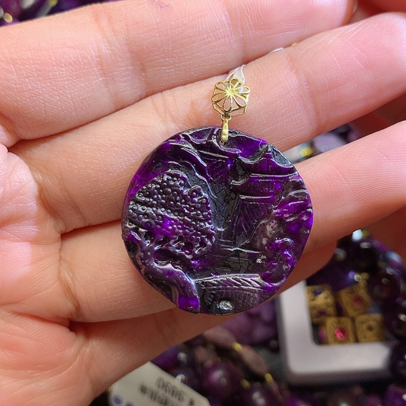 【闪购商品】苏纪石（舒俱来）吊坠18K金镶嵌森**息