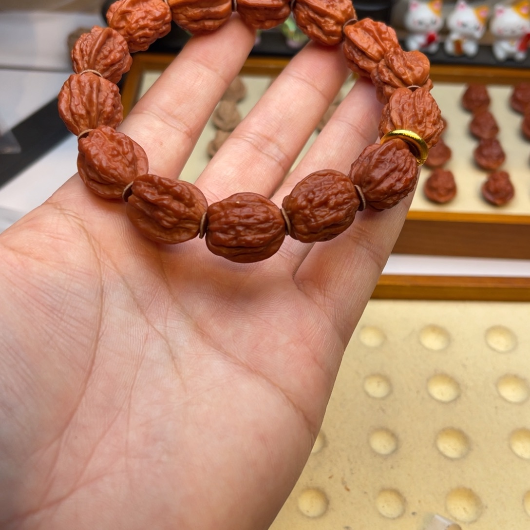 无***面手串文玩核桃蛤蟆头