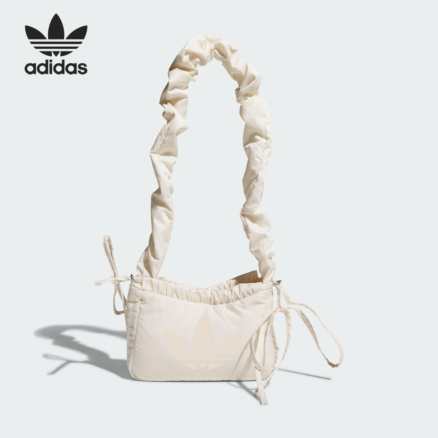 Adidas/阿迪达斯官方正品三叶草女士荷叶边肩带运动单肩包KF2667