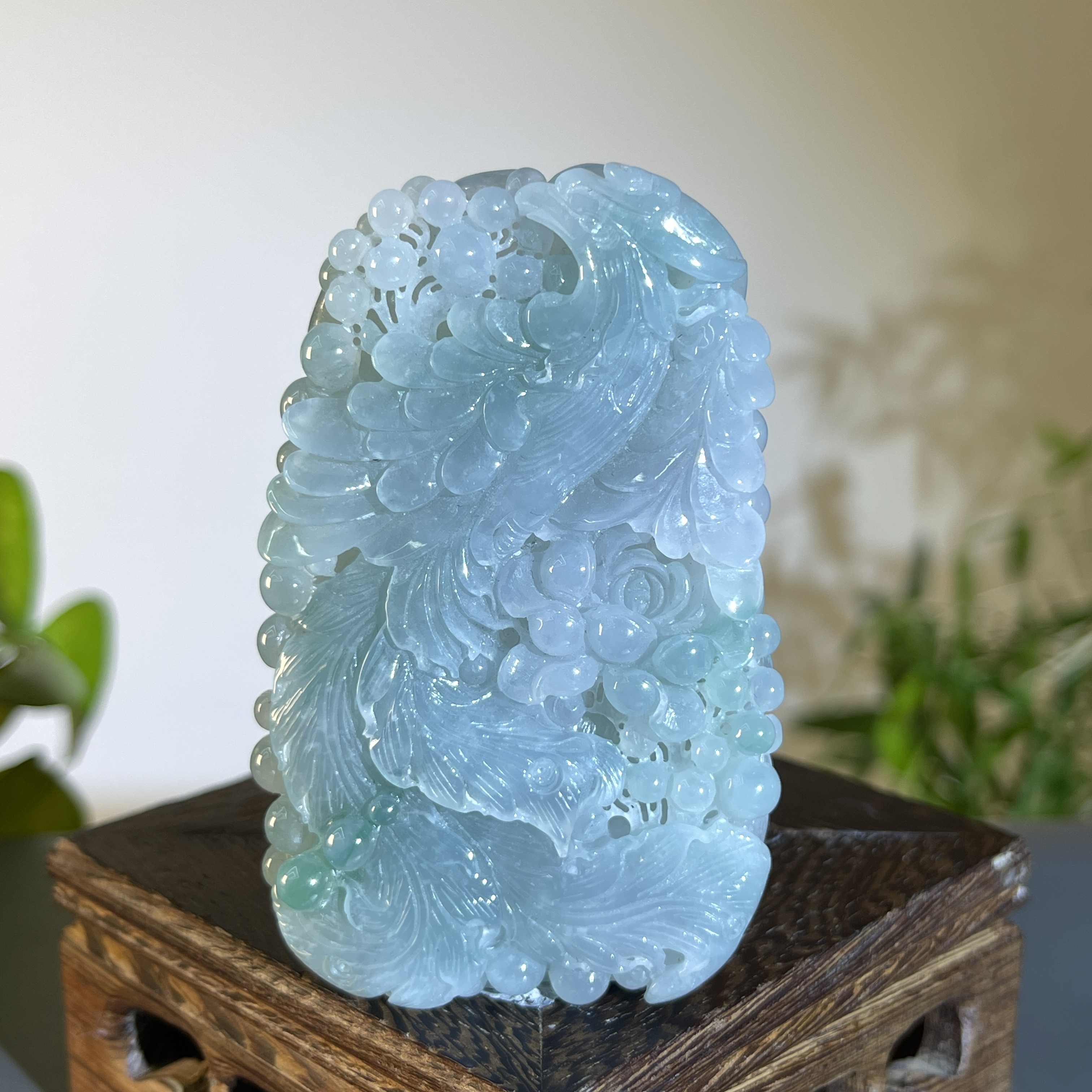 JTW21-142  天然缅甸A货翡翠   凤牌 