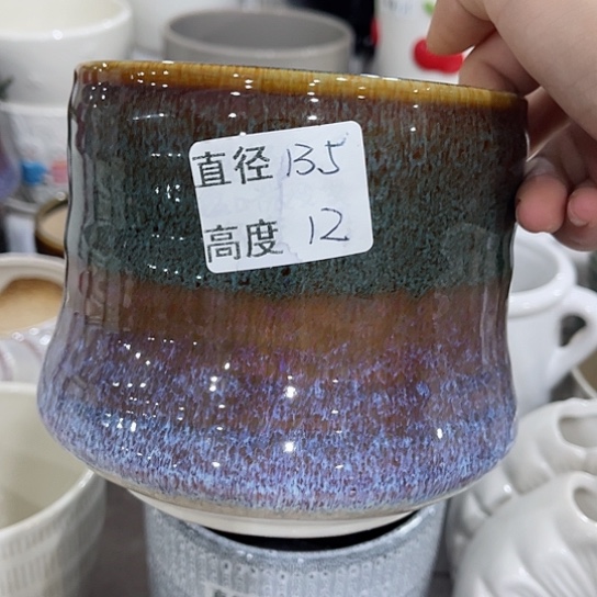 多肉绿植陶瓷花盆9.9包邮，有孔