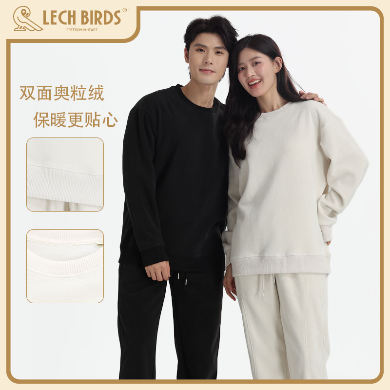 LECH BIRDS乐贵鸟奥粒绒男女同款加绒卫衣10908-H10