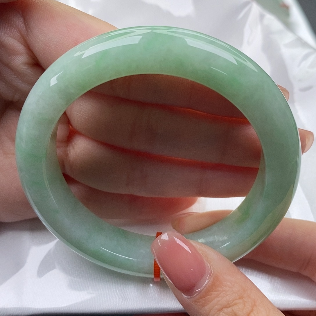 翡翠未镶嵌手镯緬甸天然A貨翡翠 55