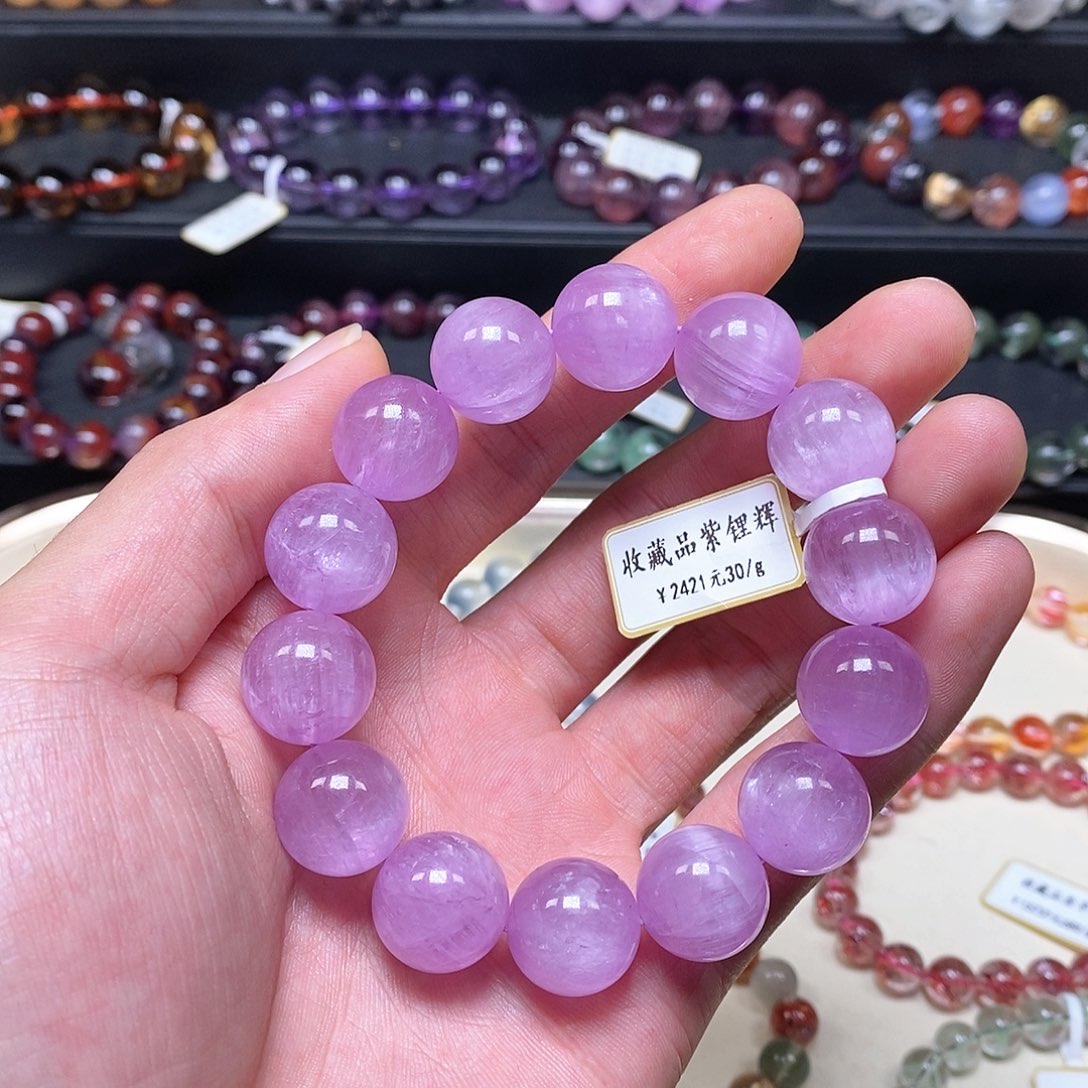 锂辉石手串15.1未镶嵌