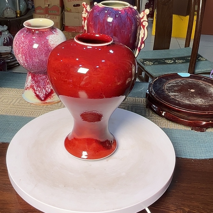 行***者钧瓷瓷片钧瓷摆件钧瓷摆件