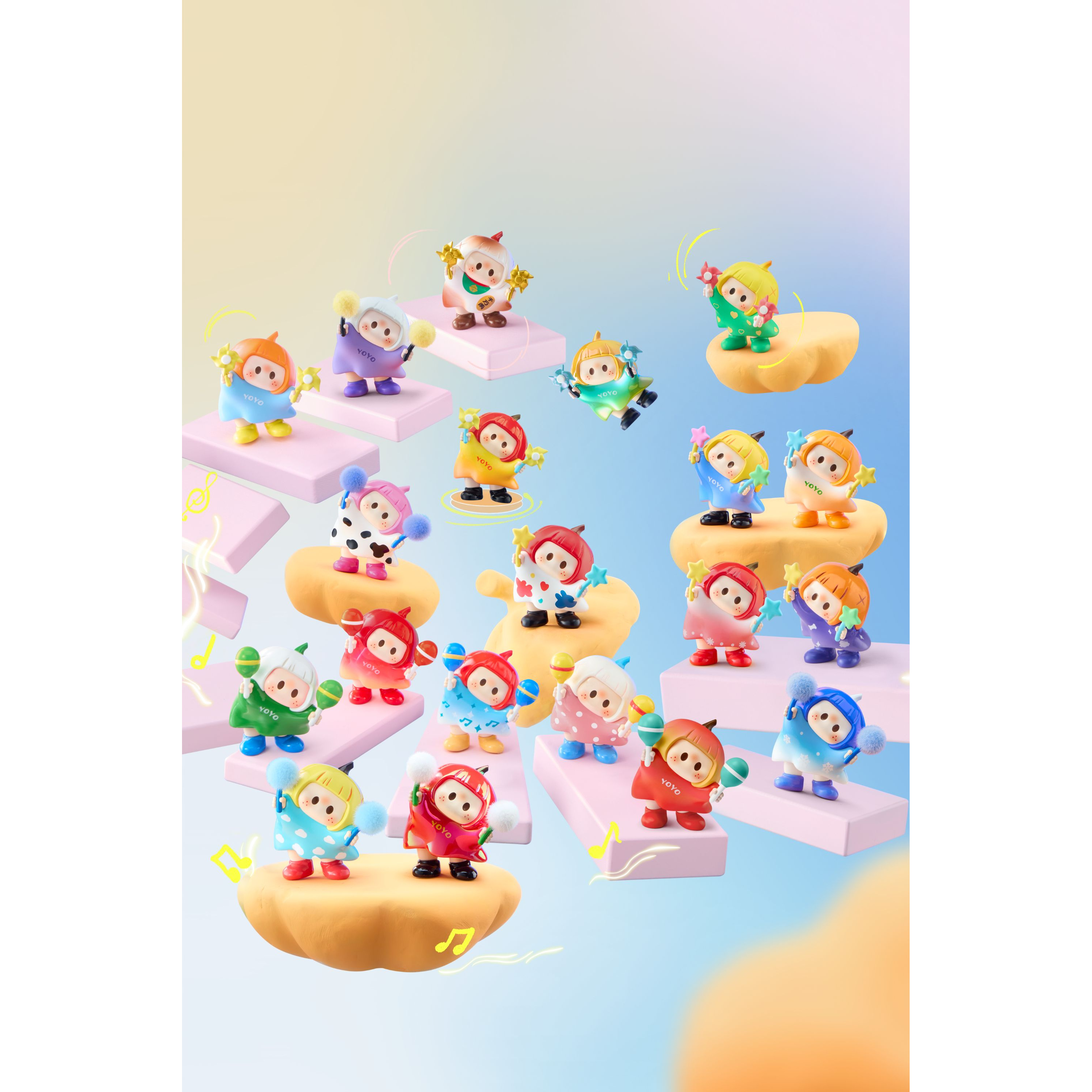 （代拆）右右酱萌趣歪头系列手办盲盒摆件装饰礼物