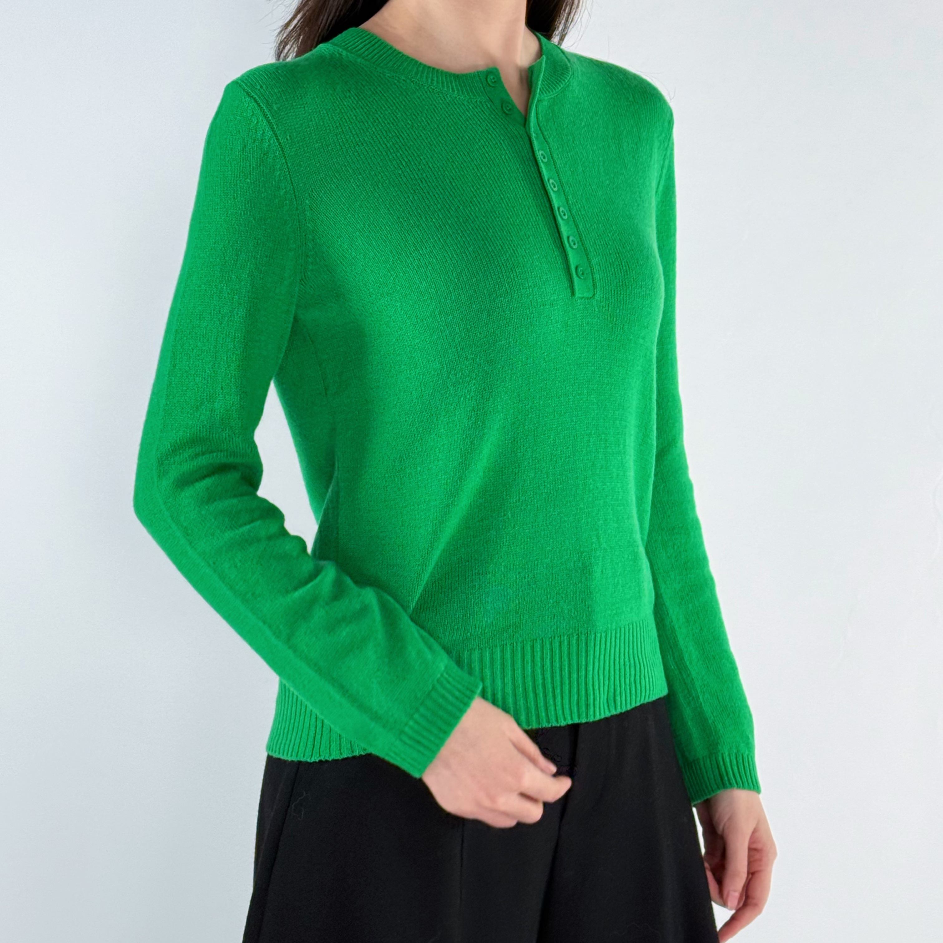 AMASS/阿玛施 新款气质百搭圆领时尚显瘦套头羊绒针织衫5399540