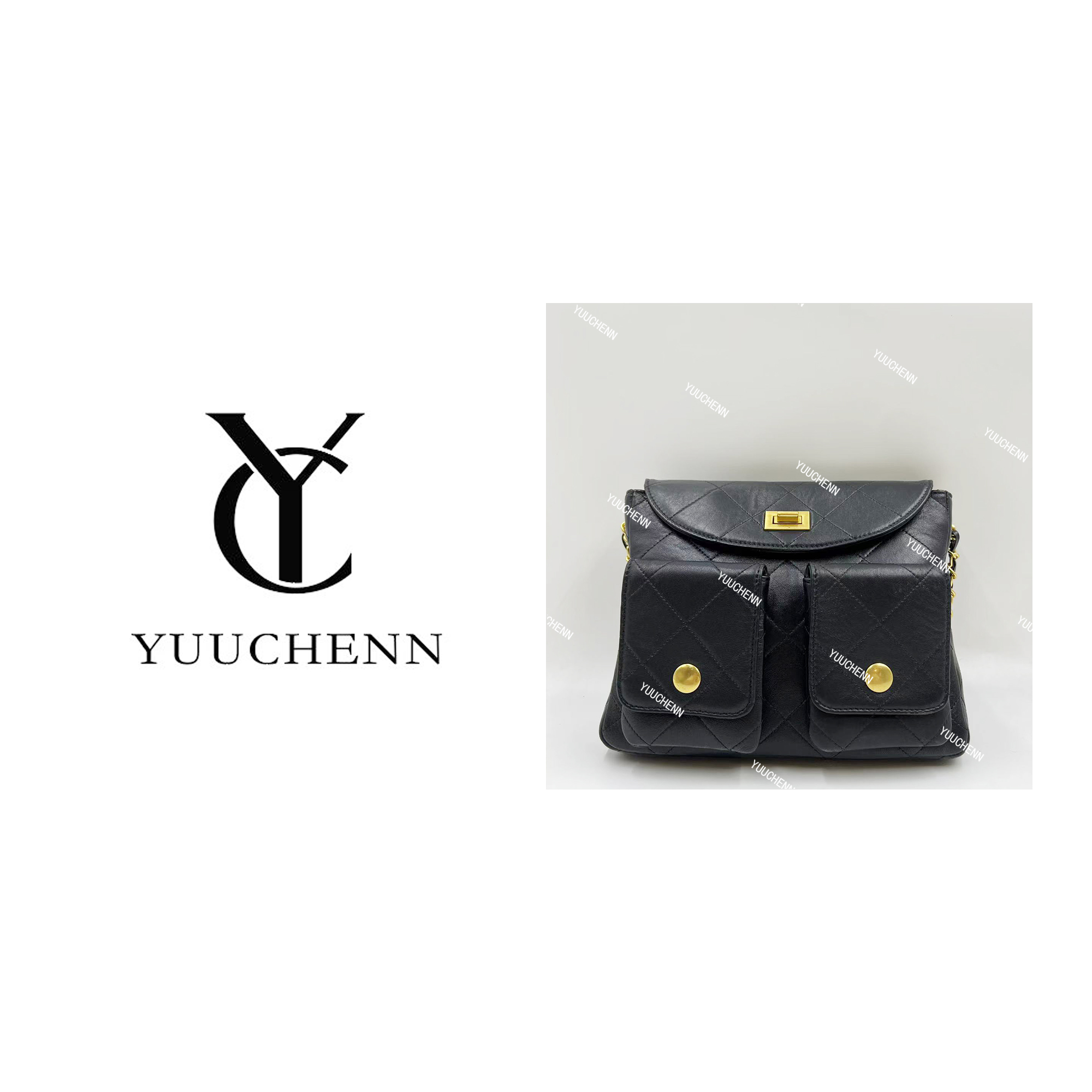 YUUCHENN/25cm原创设计高定真皮包 HH3884