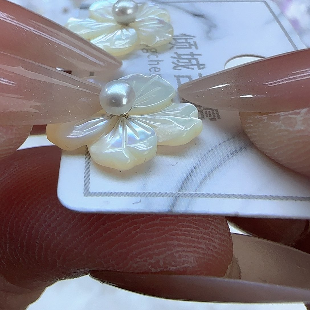 银S925镶嵌项链定制739淡水珍珠