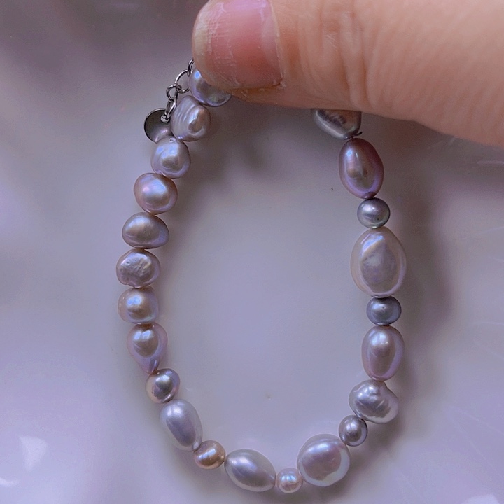 淡水珍珠手绳合金