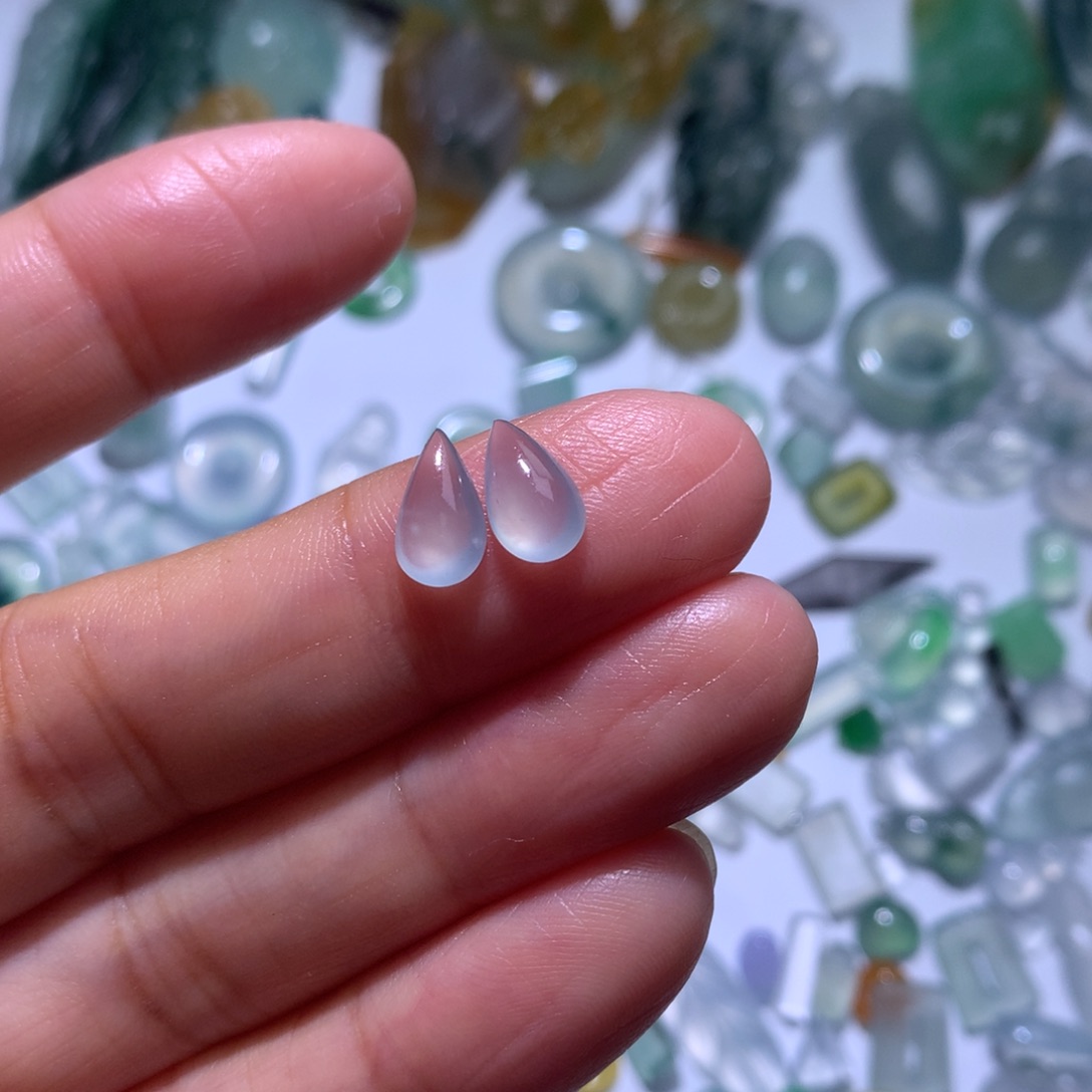 定制翡翠未镶嵌高冰水滴