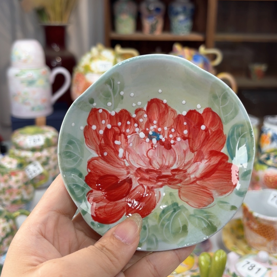 景德镇手绘高温釉下彩陶瓷茶具