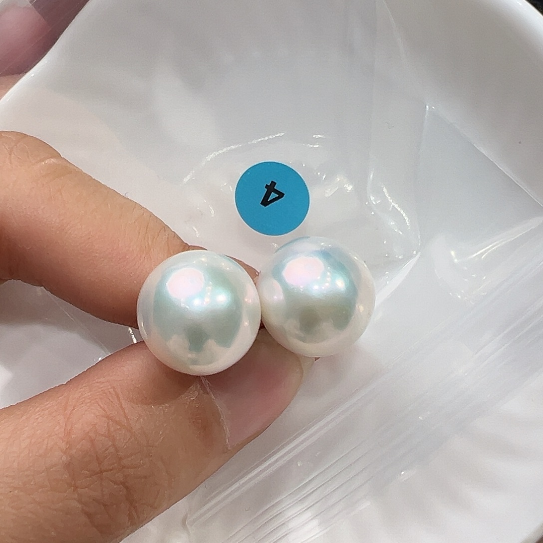 银S925镶嵌淡水珍珠耳饰