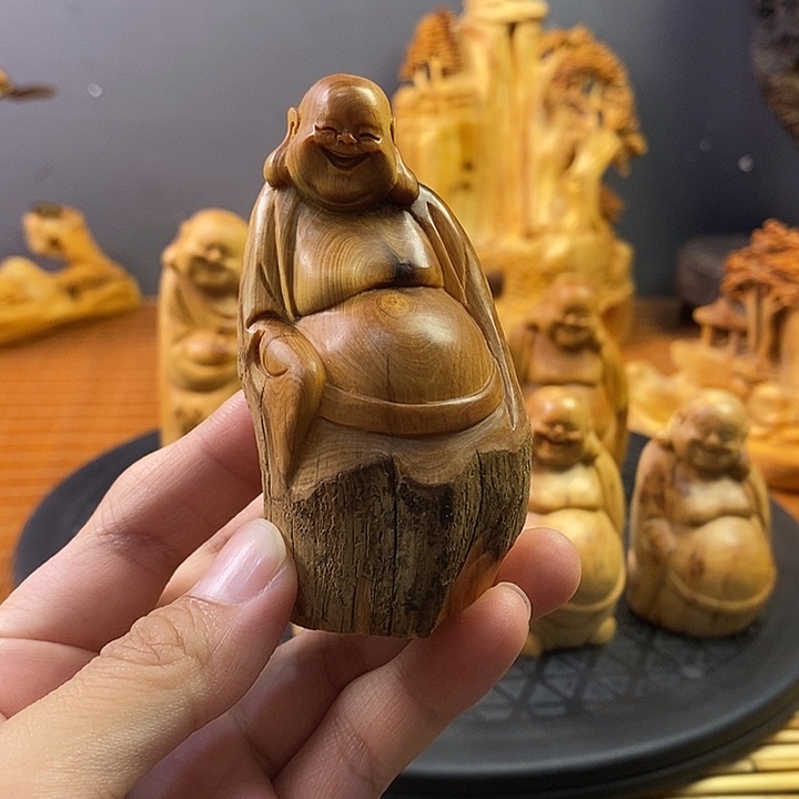 柏木崖柏大肚弥勒
