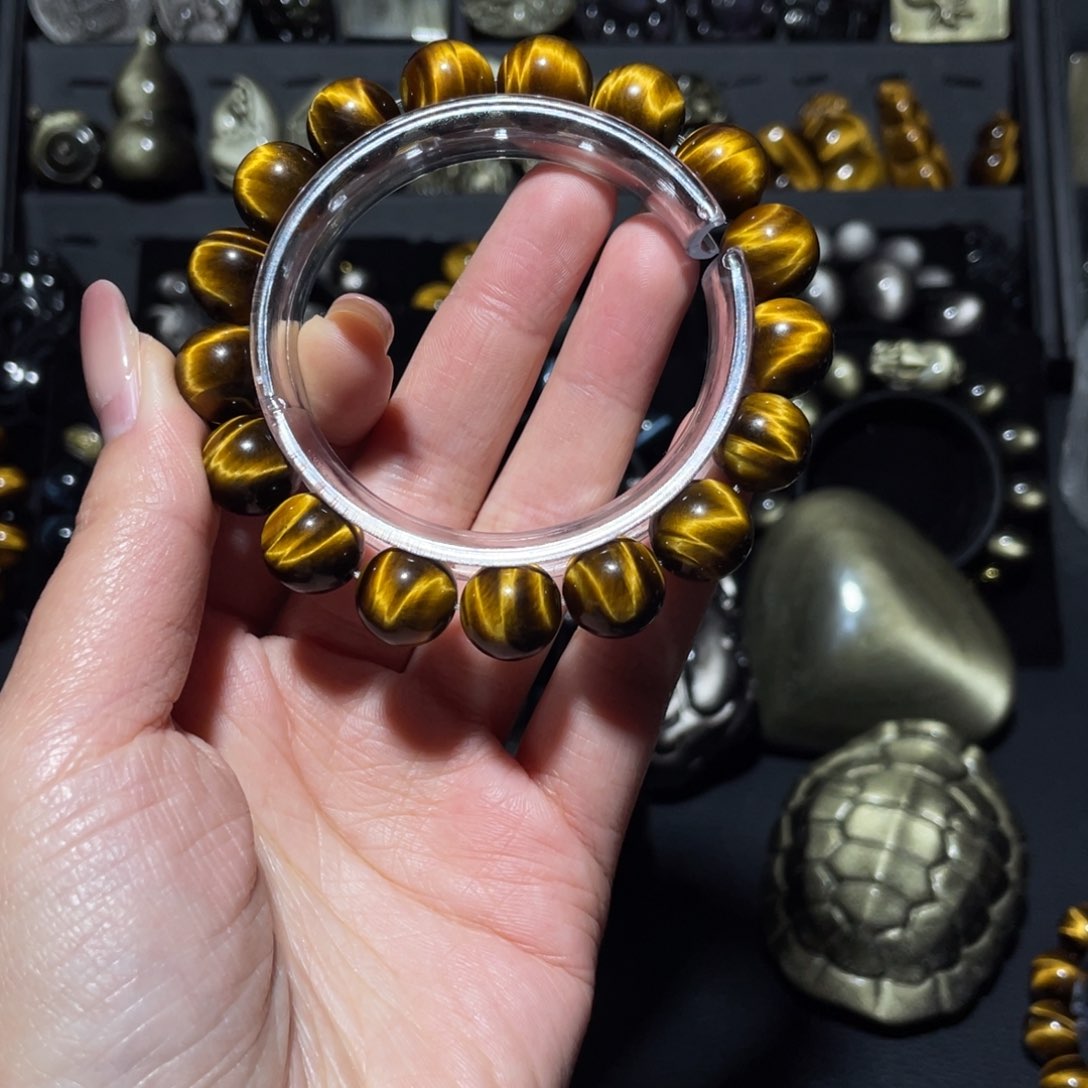 未镶嵌木变石（虎睛石）珠宝奇石白*