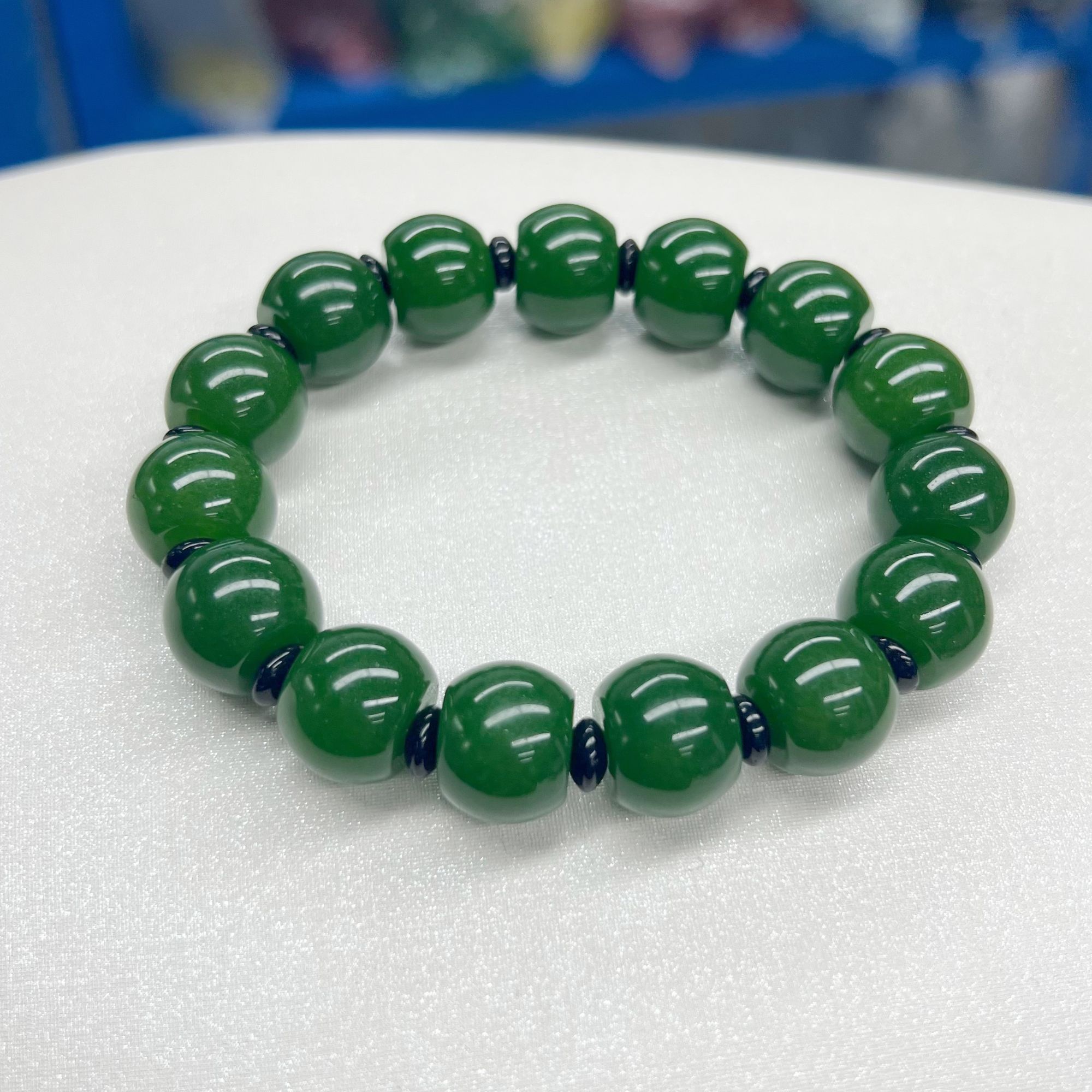 A657菠菜DIY款14mm手串百搭