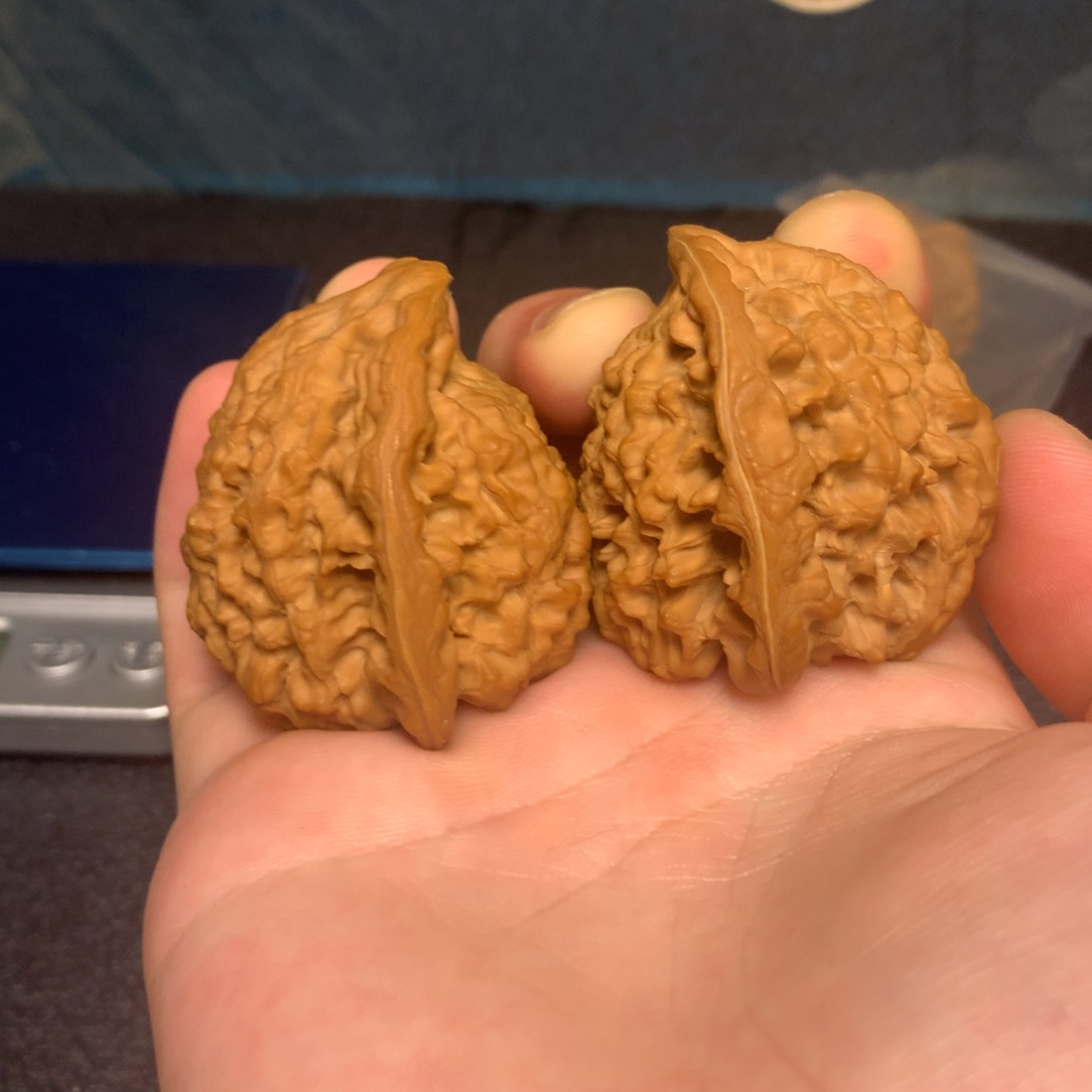 文玩核桃把件48全品官帽半壁