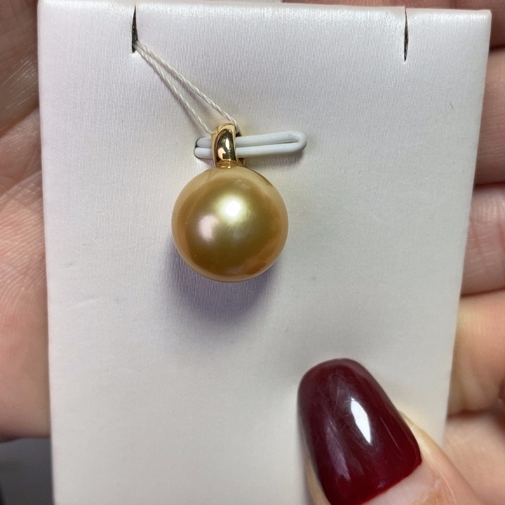 海水珍珠吊坠(不含链)18K金镶嵌