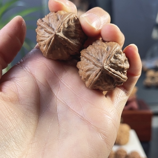 酷***叔核桃野生四棱文玩核桃