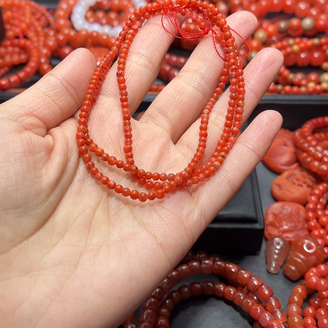 南红玛瑙手链未镶嵌