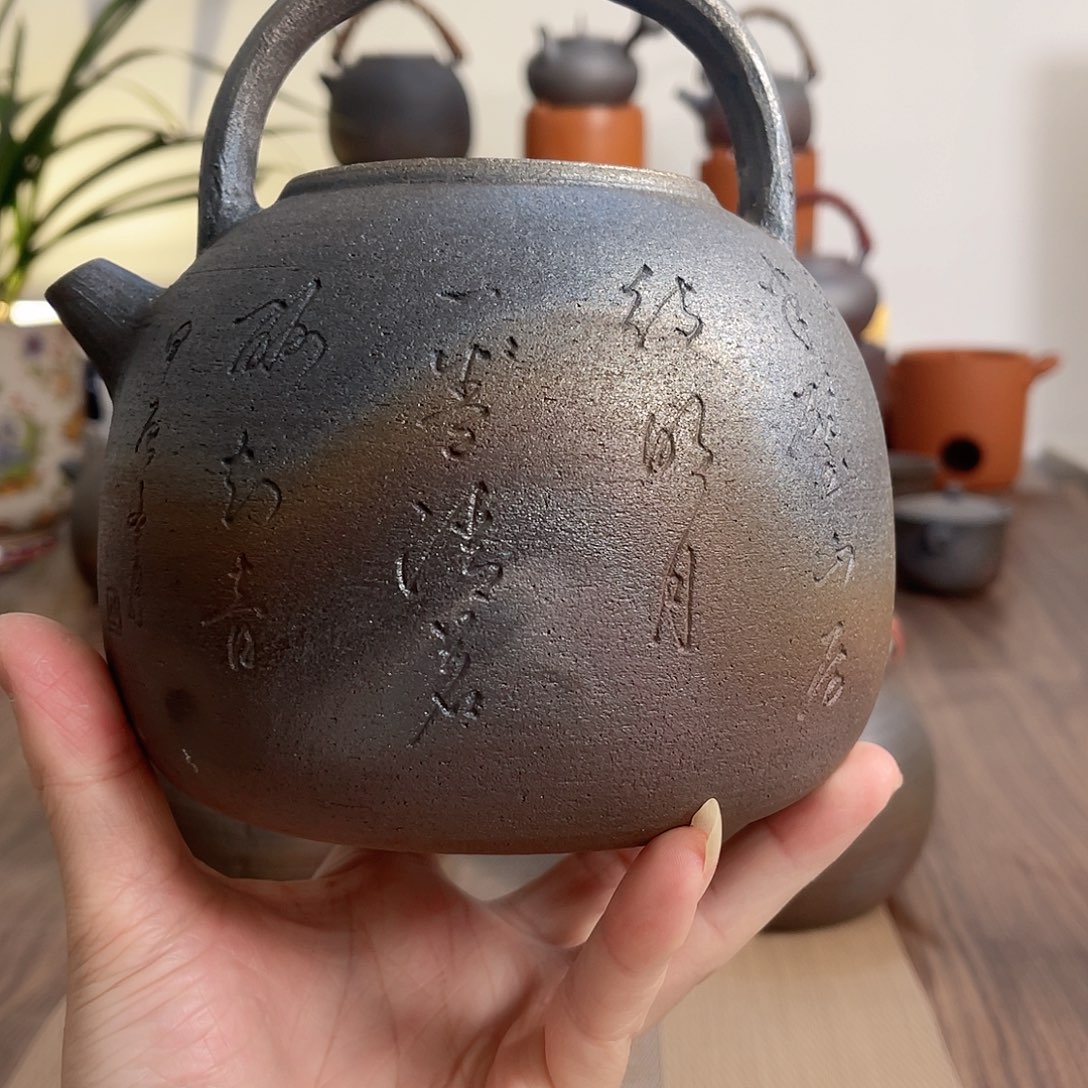 永***人柴烧一体提梁壶1.2升容量左右