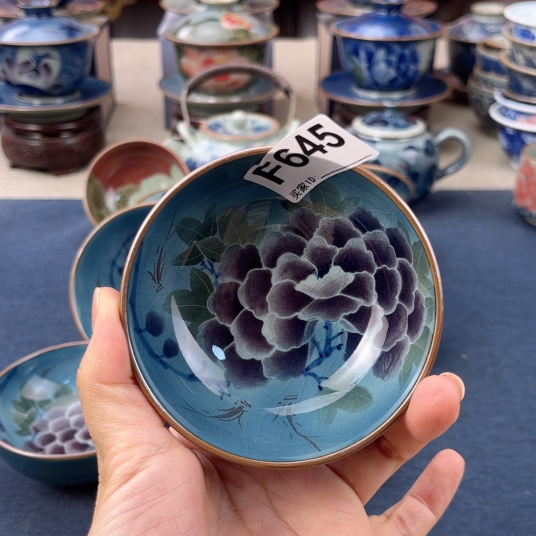 杯艺***8景德镇手绘手工茶具