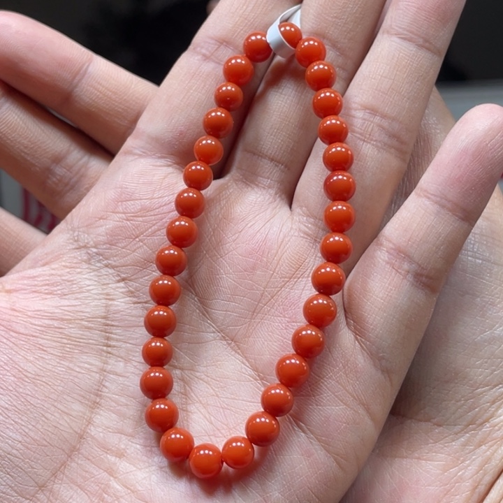 南红玛瑙原矿南红老南红柿子红满肉卡5➕手串未镶嵌