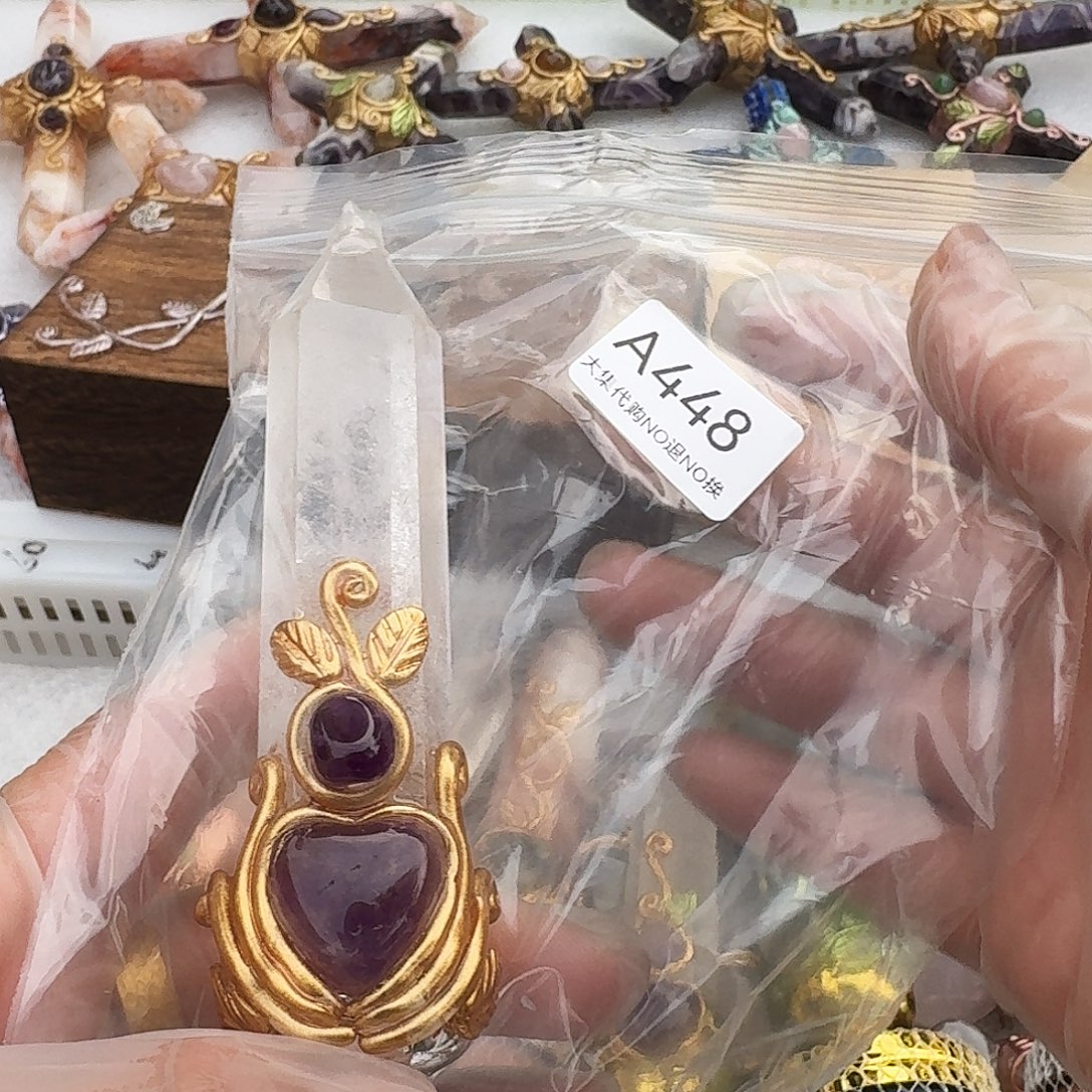 k***a紫晶未镶嵌颈饰448