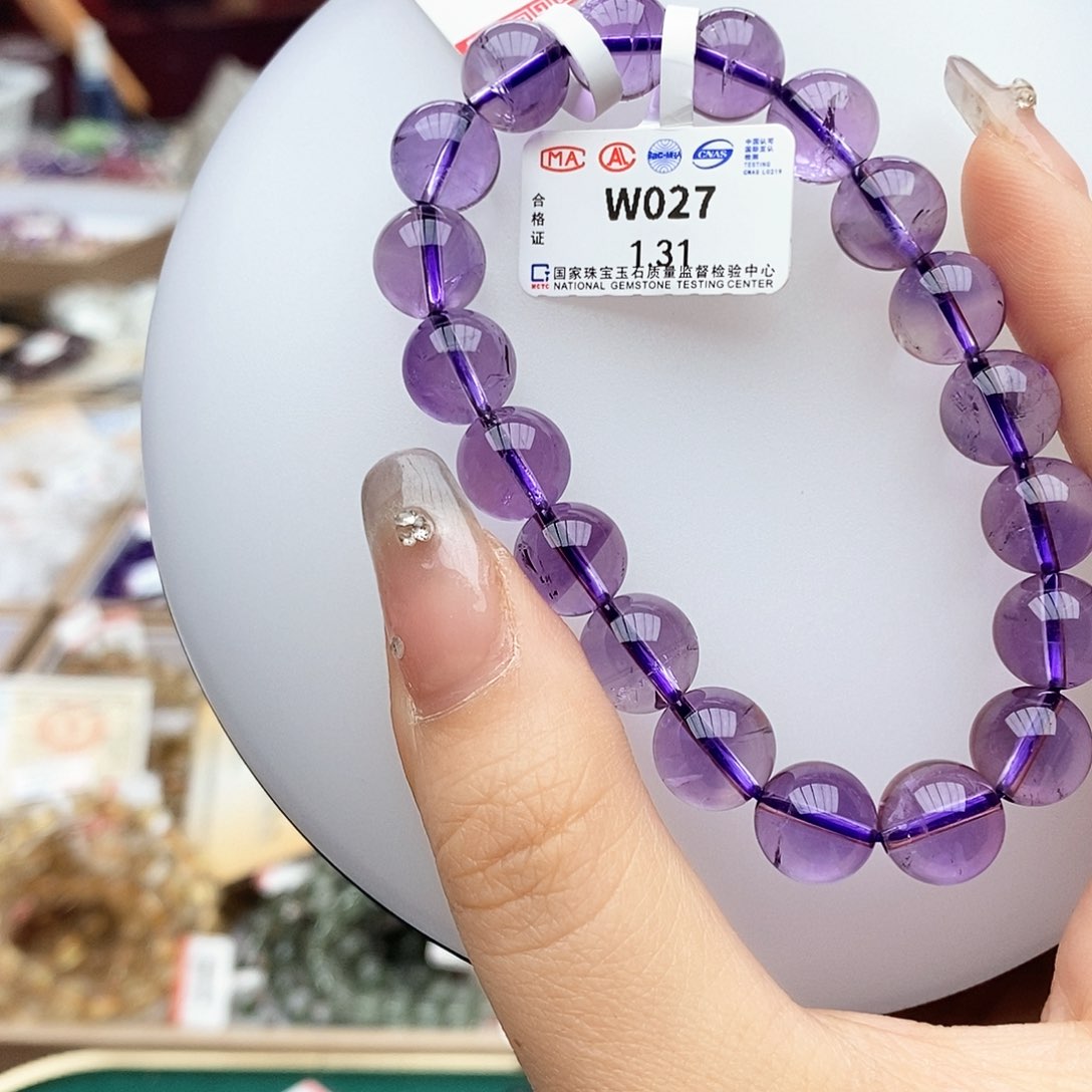 水晶手链未镶嵌W027 巴西紫水晶