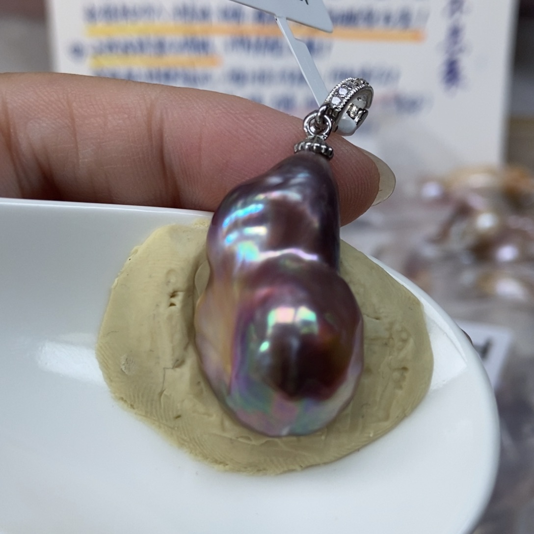 淡水珍珠吊坠(不含链)合金特价307