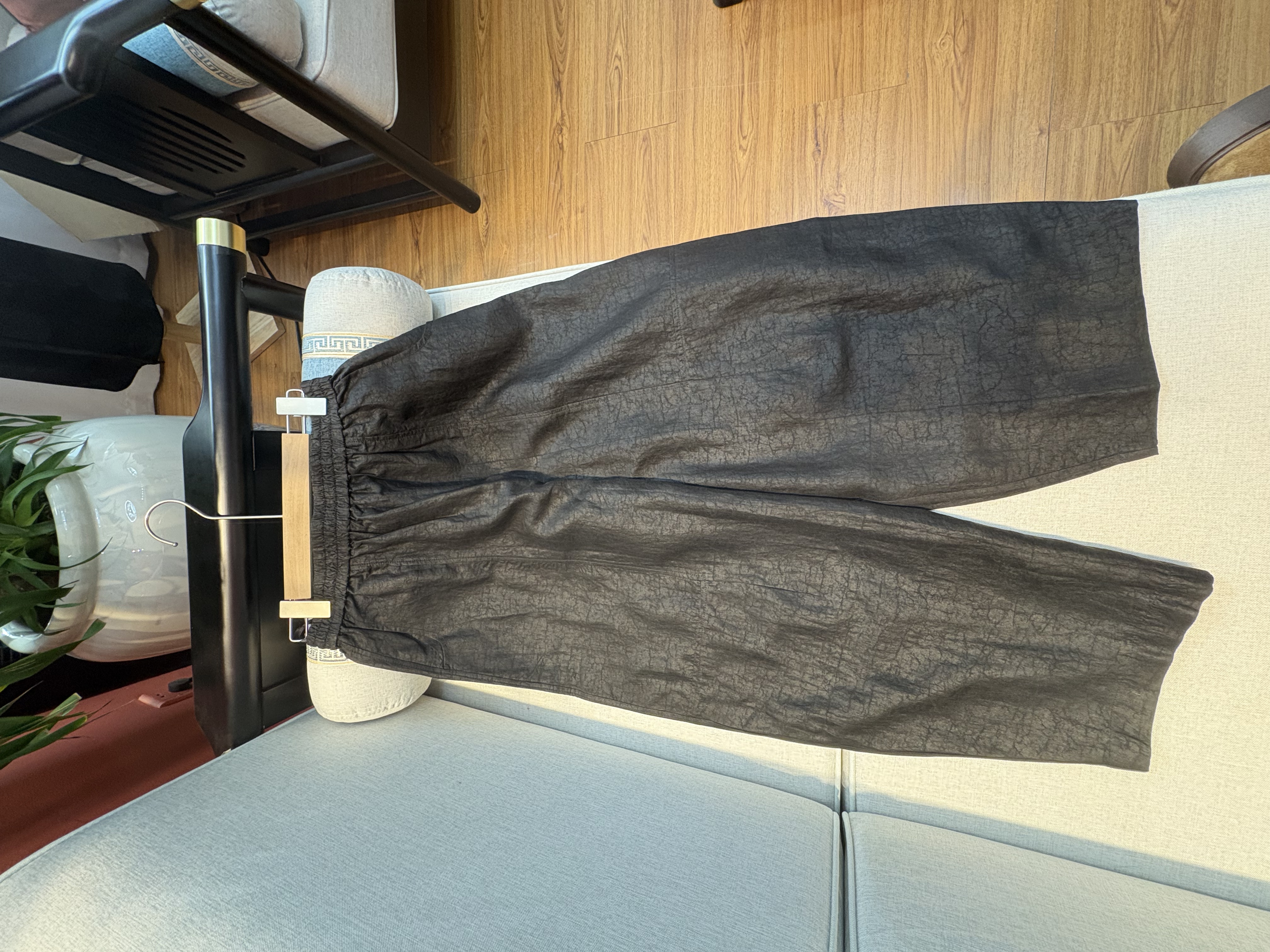 【澜亭絮絮】香云纱龟纹哈伦裤2725-1清仓