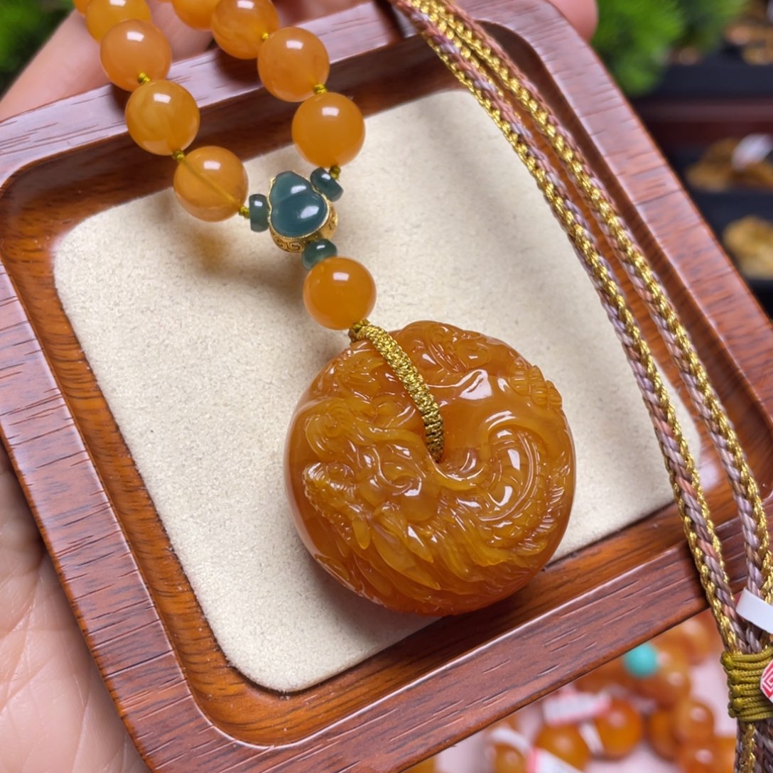 蜜蜡颈饰未镶嵌项链