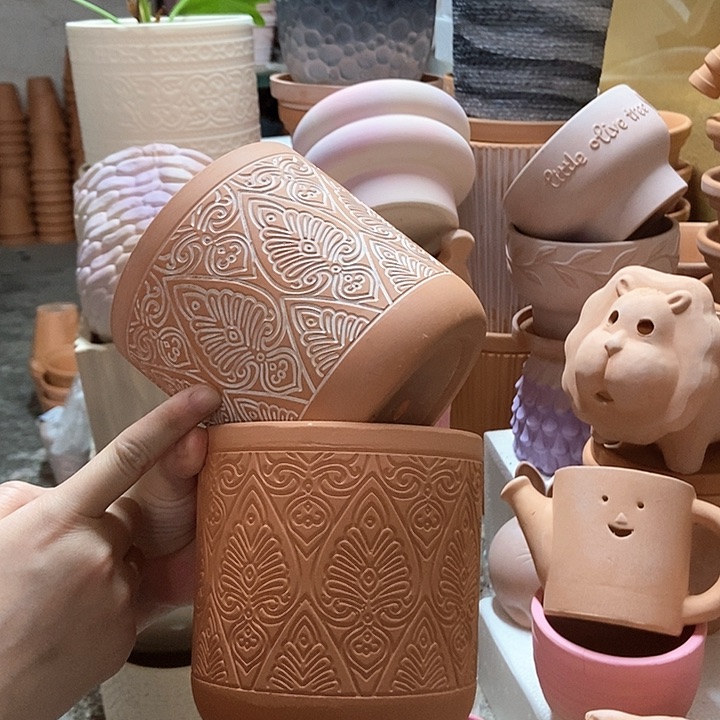 12×12几何直筒复古+红陶2个