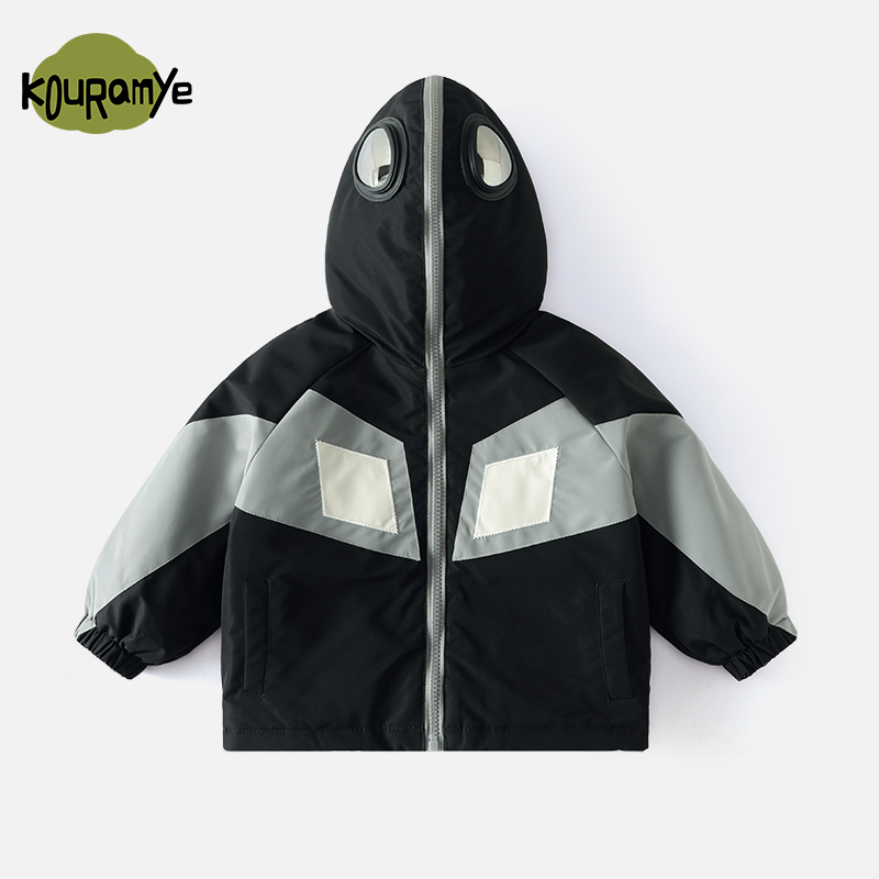 酷娃米冬款中小男女童百搭奥特曼和兔子外套20672