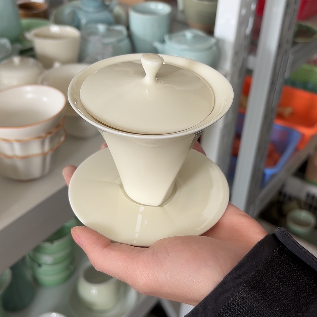 龙泉云间青瓷小米茶器