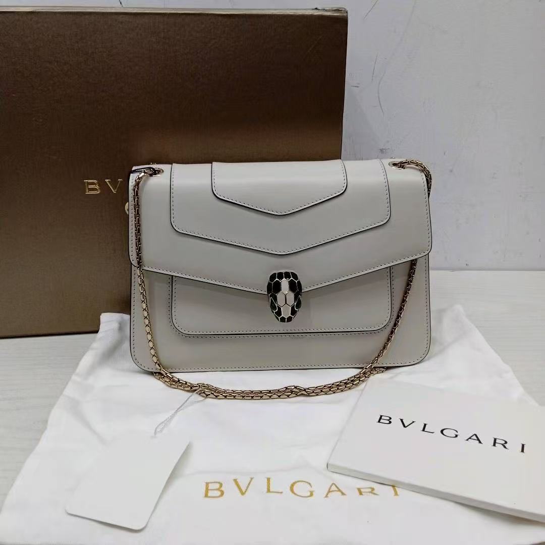 99新 BVLGARI/宝格丽 桔夕总仓 宝格丽白色蛇头 HU1232