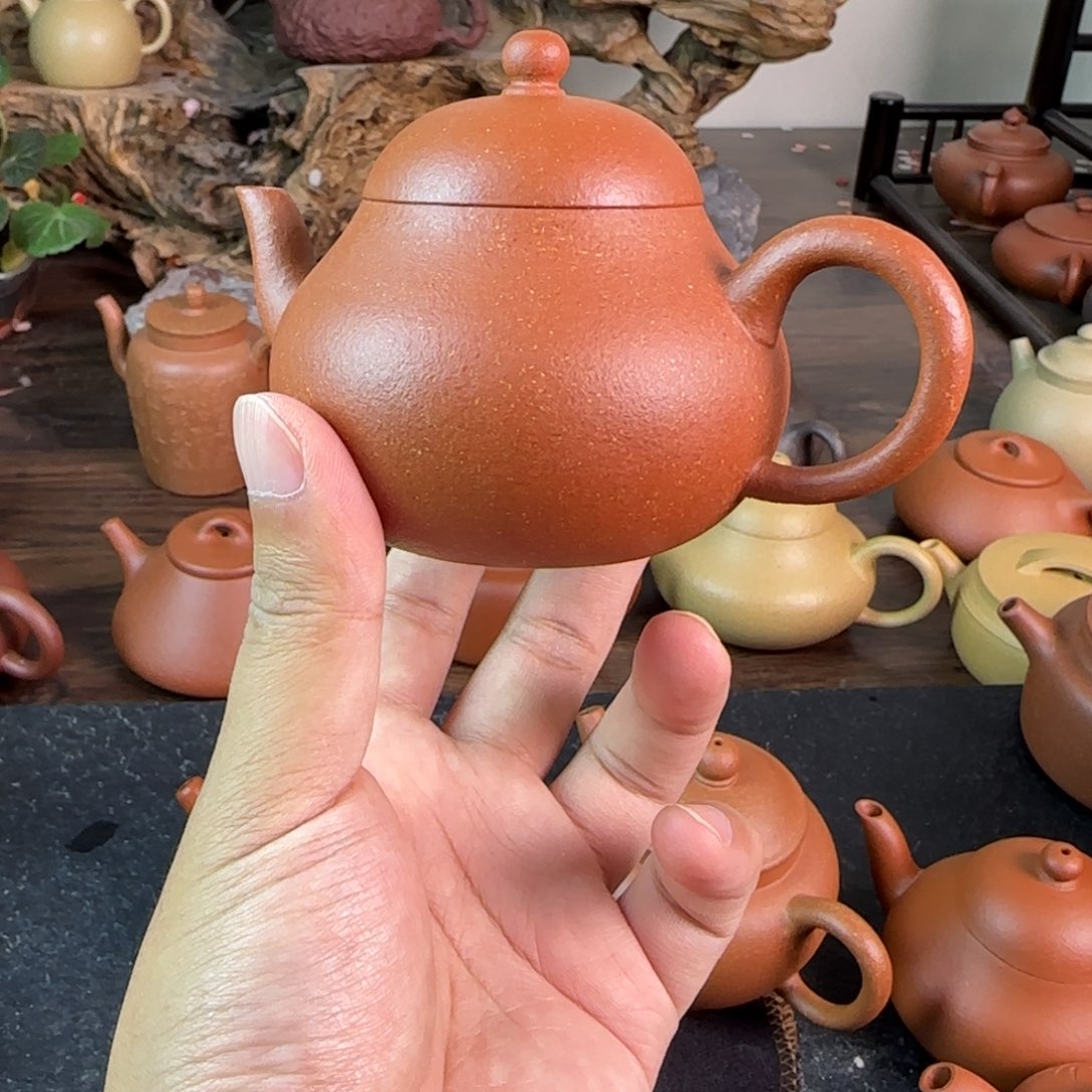 紫砂茶壶黄**黄紫砂壶 梨形
