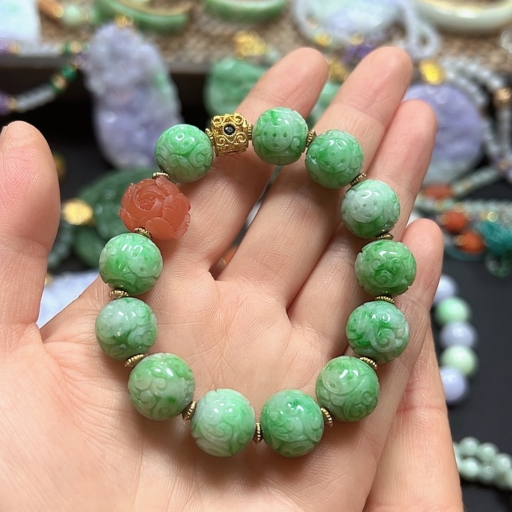 翡翠手链未镶嵌手串