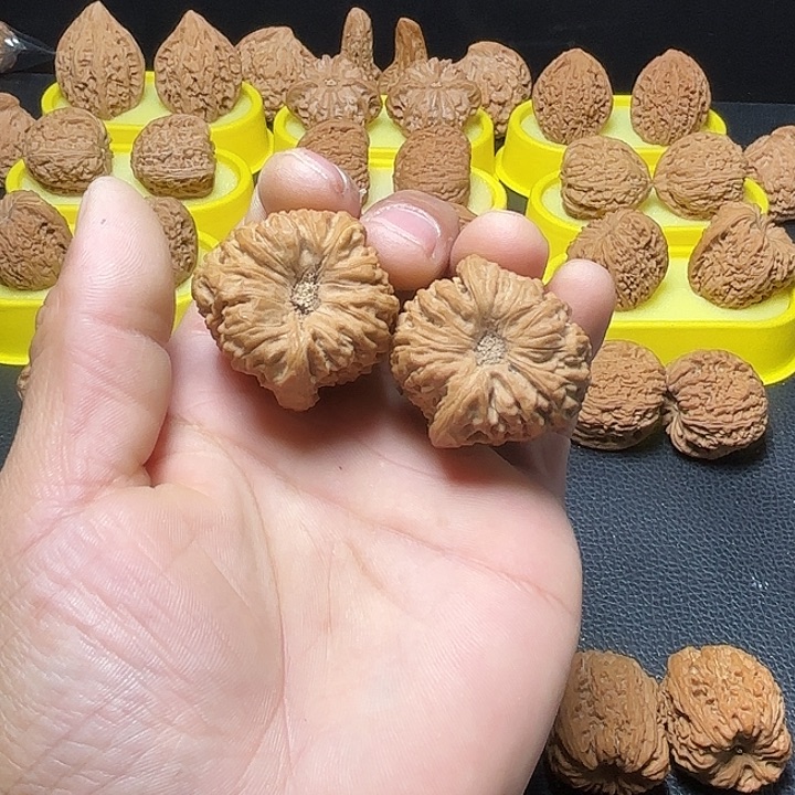 ネ***ω文玩核桃把件深凹底拉丝龟炮南疆36尺11