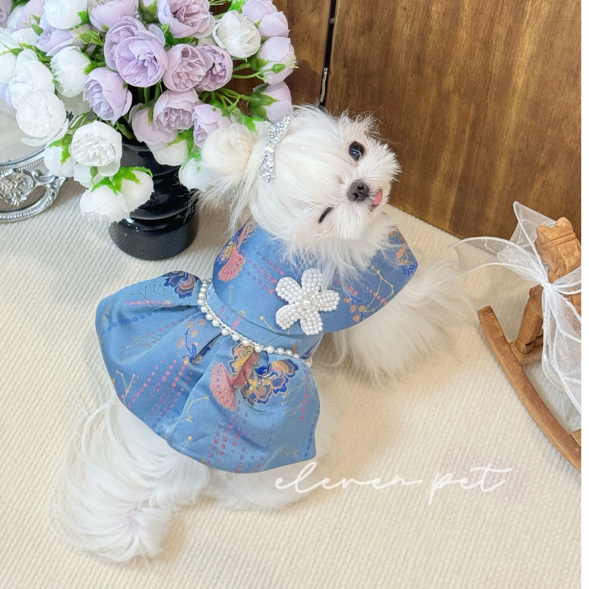 「东方美学」织锦缎刺绣.星座故事.西施犬马尔济斯比熊