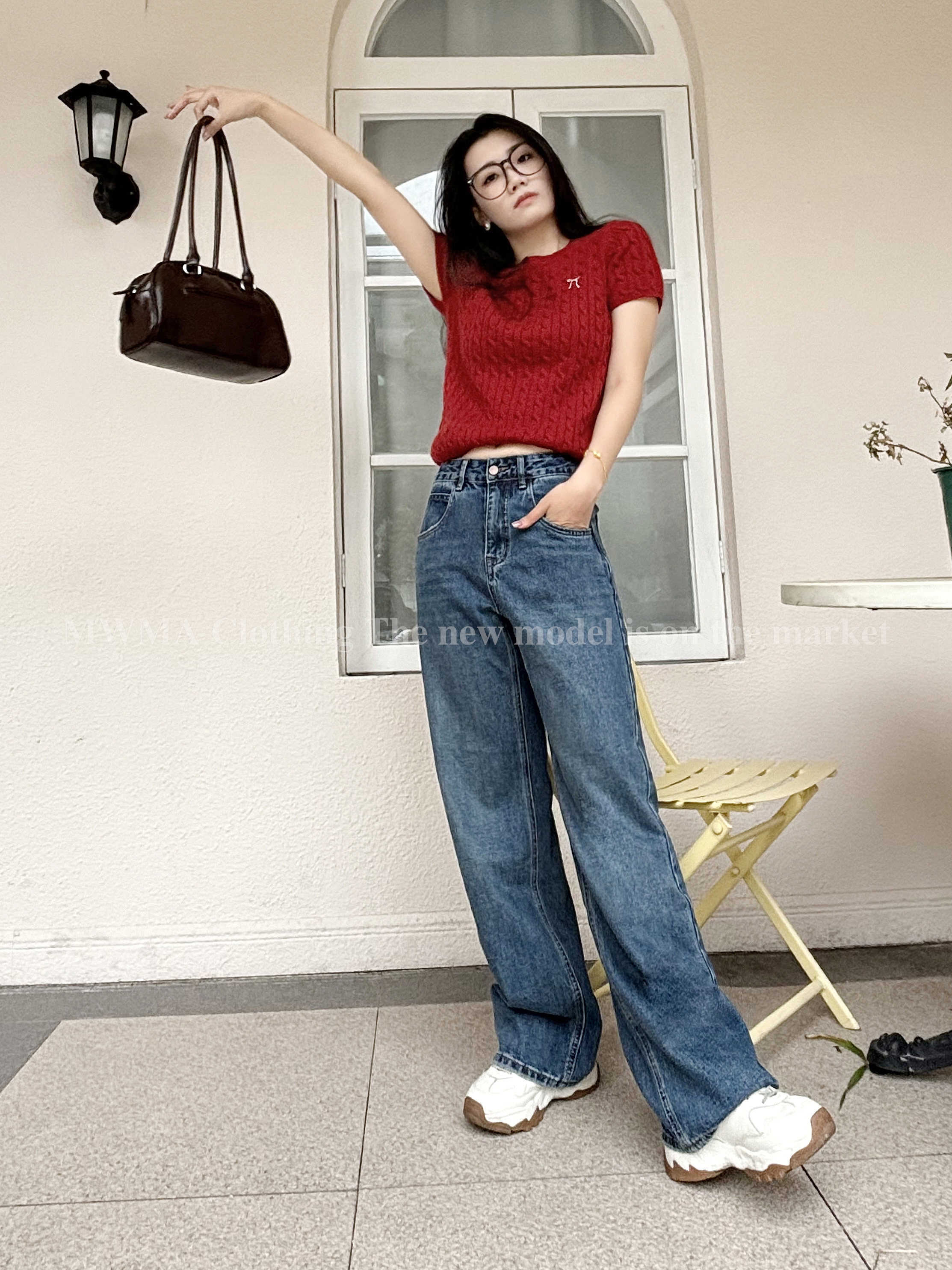 86324 夏季百搭时尚设计感休闲高腰窄版阔腿薄款-铭