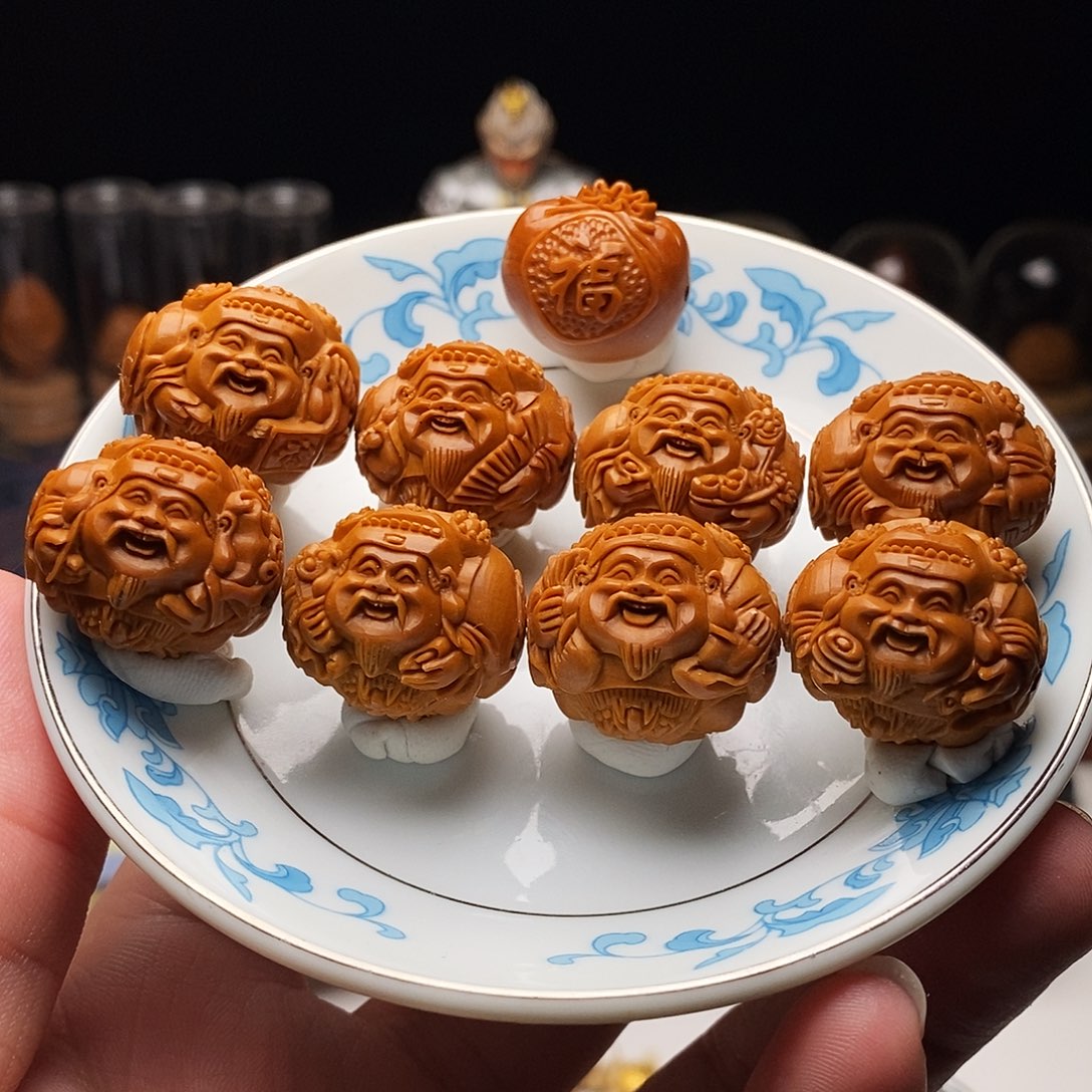 橄榄核手串/手链?***须横财核雕