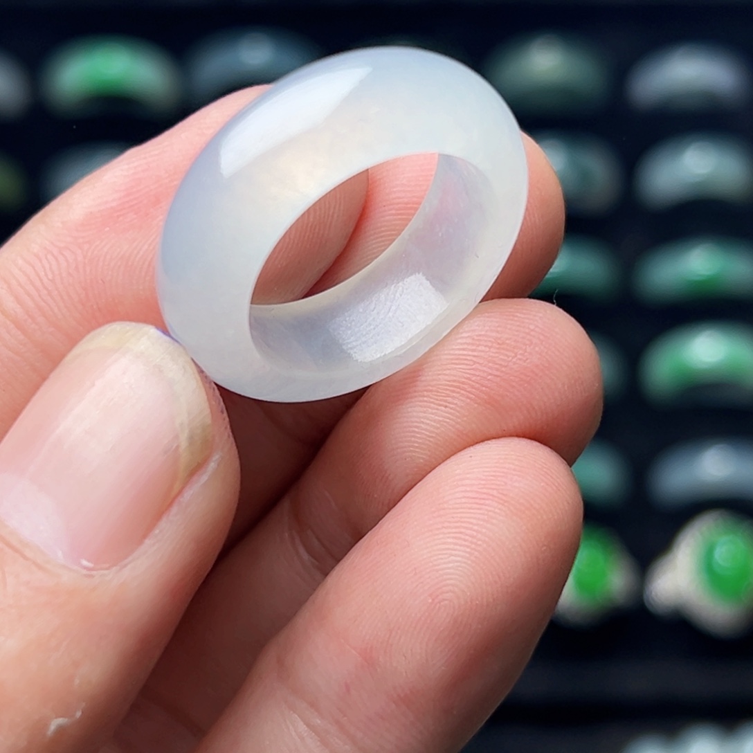 定制翡翠未镶嵌圈口21号