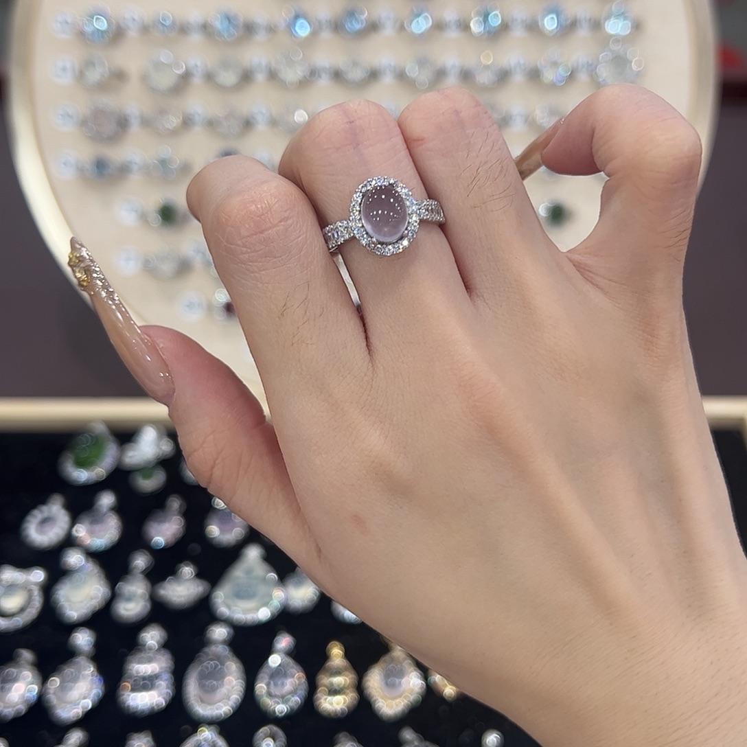 懿****银S925镶嵌戒指萤石